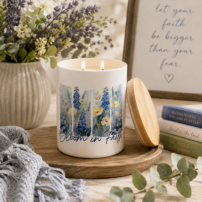 Bloom in Faith Floral Candle | 12 oz Jar