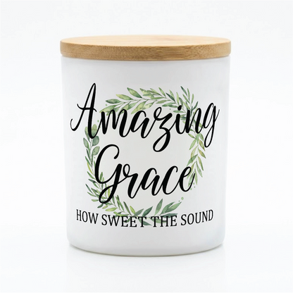 Amazing Grace Faith Inspirational Gift Candle | 12 oz Jar
