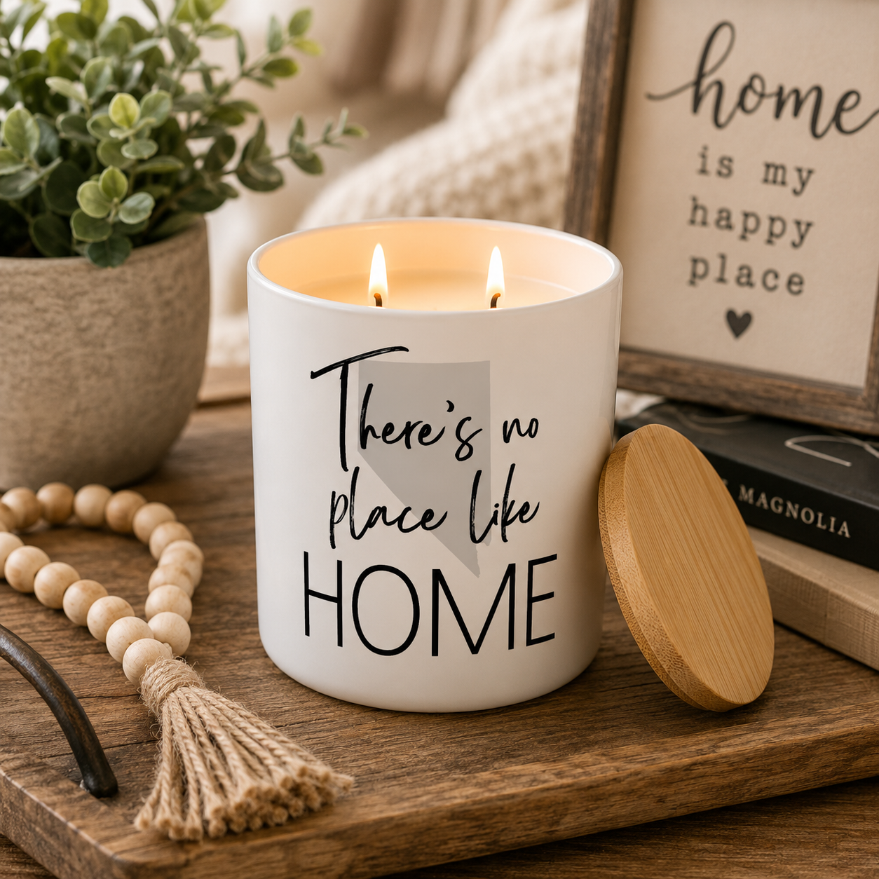 Custom No Place Like Home State Candle | 12 oz Jar