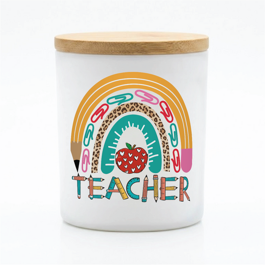 Rainbow Teacher Appreciation Candle | 12 oz Jar