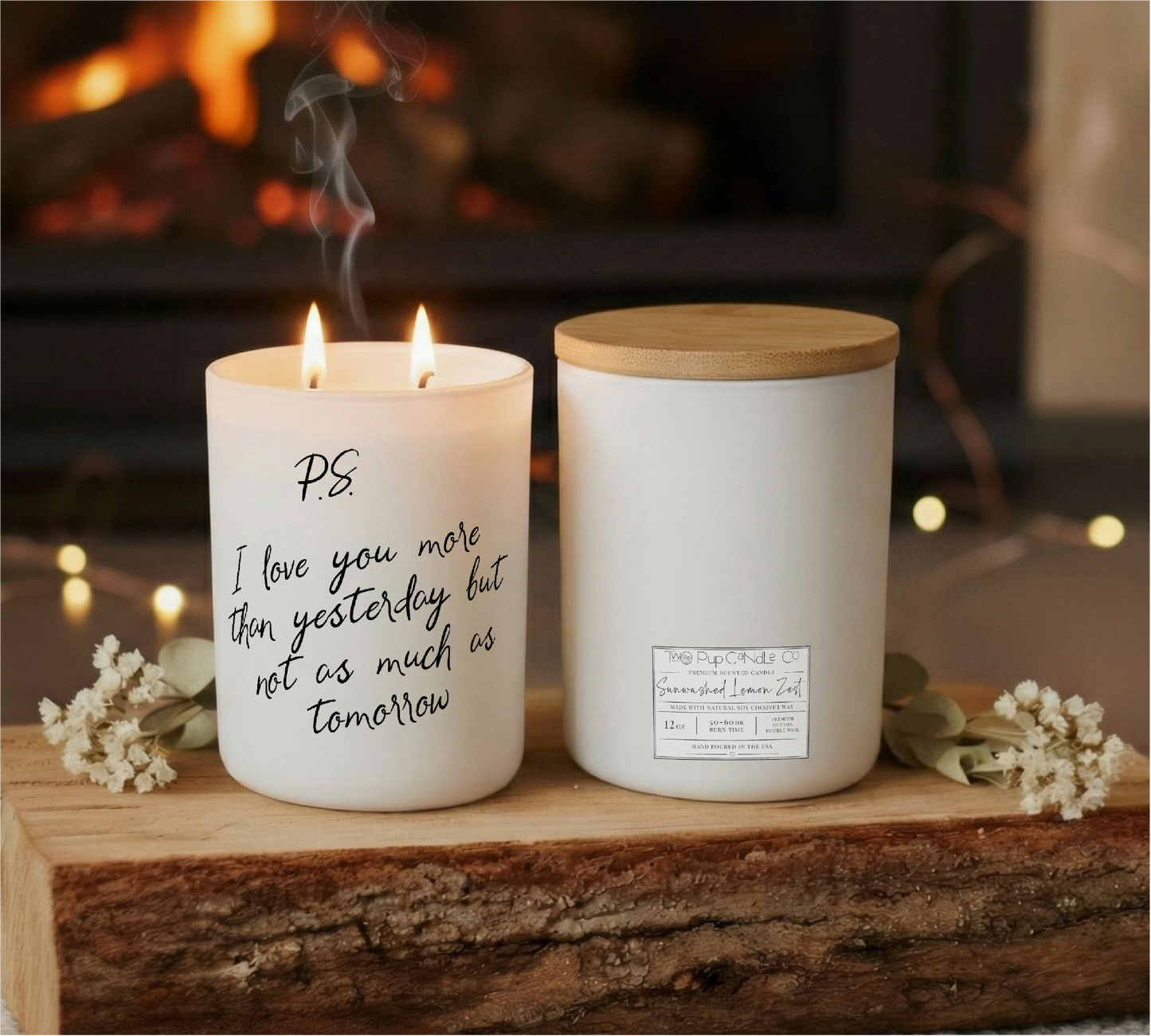 P.S. I Love You More Candle – Romantic Gift | 12 oz Jar