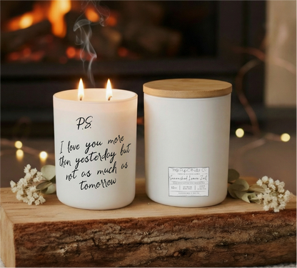 P.S. I Love You More Candle – Romantic Gift | 12 oz Jar
