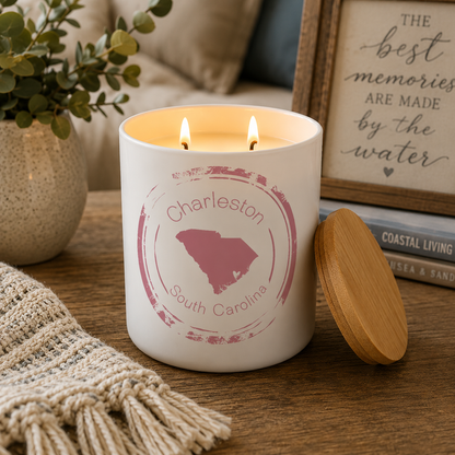 Custom Hometown City and State Candle Gift | 12 oz Jar