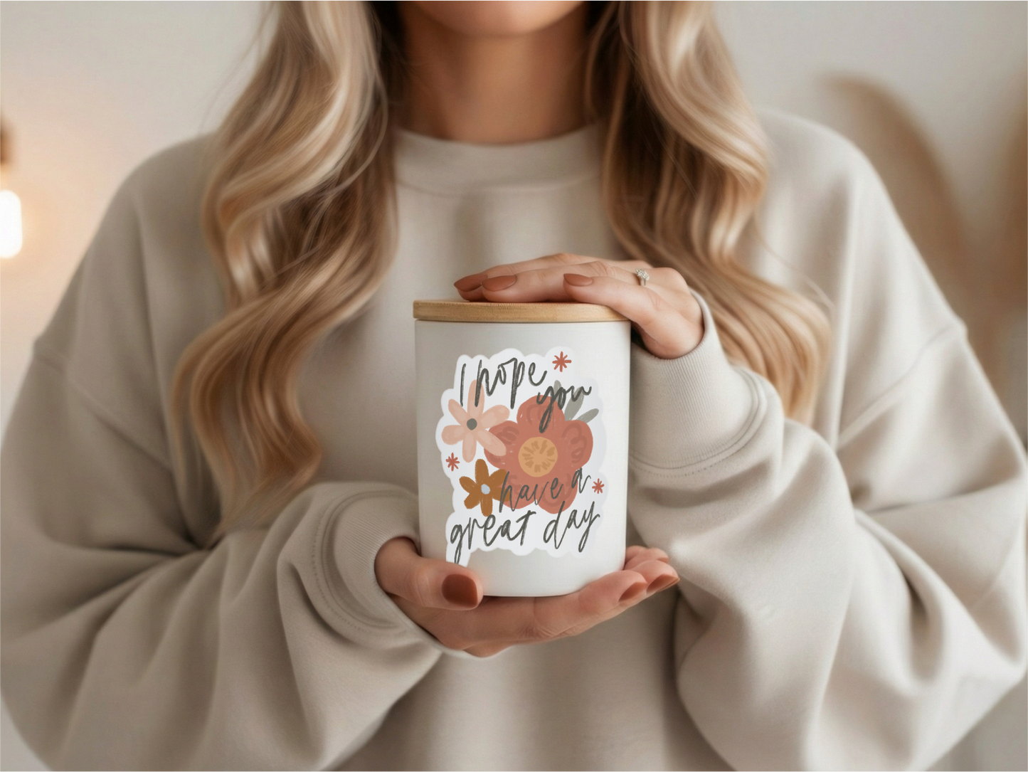 Hope You Have a Great Day Floral Candle | 12oz. Jar