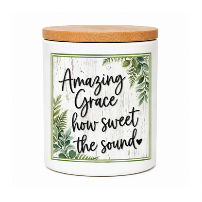 Amazing Grace Hymn Candle | 12 oz Jar