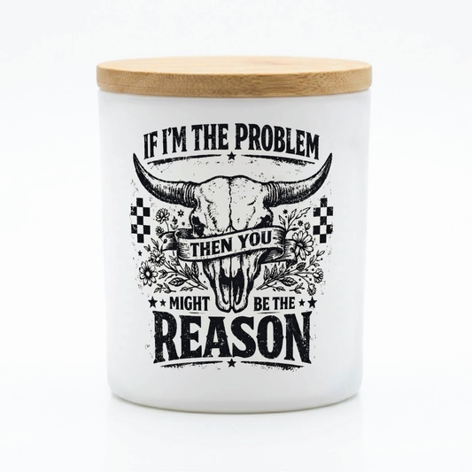 Western Skull Quote Candle | 12 oz Jar