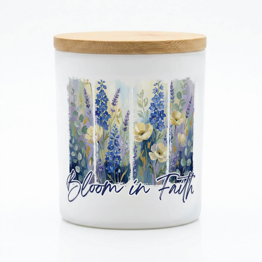 Bloom in Faith Floral Candle | 12 oz Jar