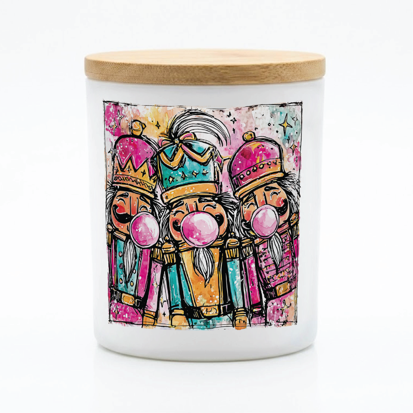 Bubblegum Nutcracker Trio Candle | 12 oz Jar