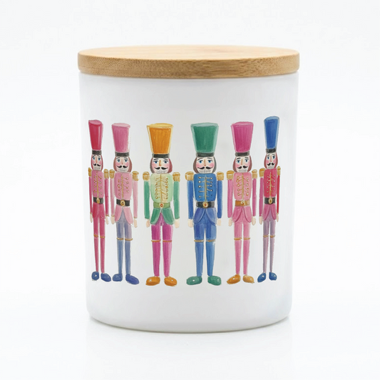 Colorful Nutcracker Christmas Candle | 12 oz Jar