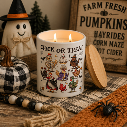 Chick or Treat Halloween Candle | 12 oz Jar