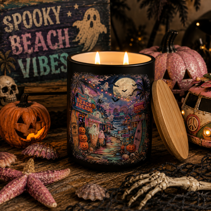 Haunted Beach Arcade Candle | 12 oz Jar