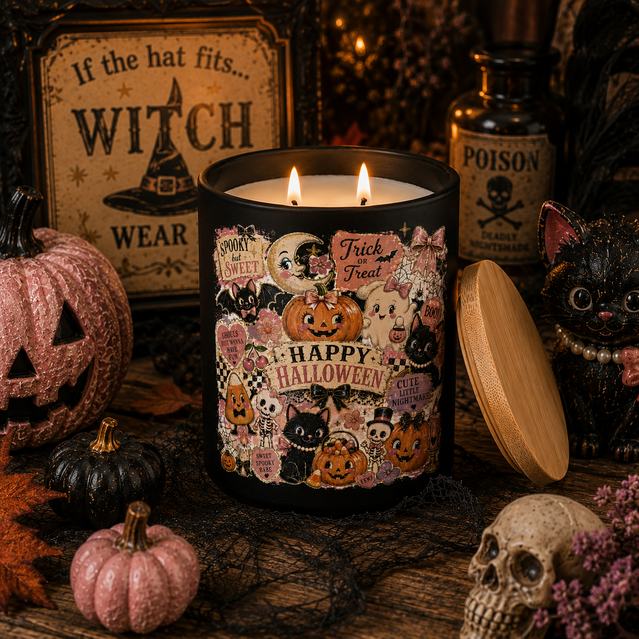 Retro Halloween Candle | 12 oz Jar