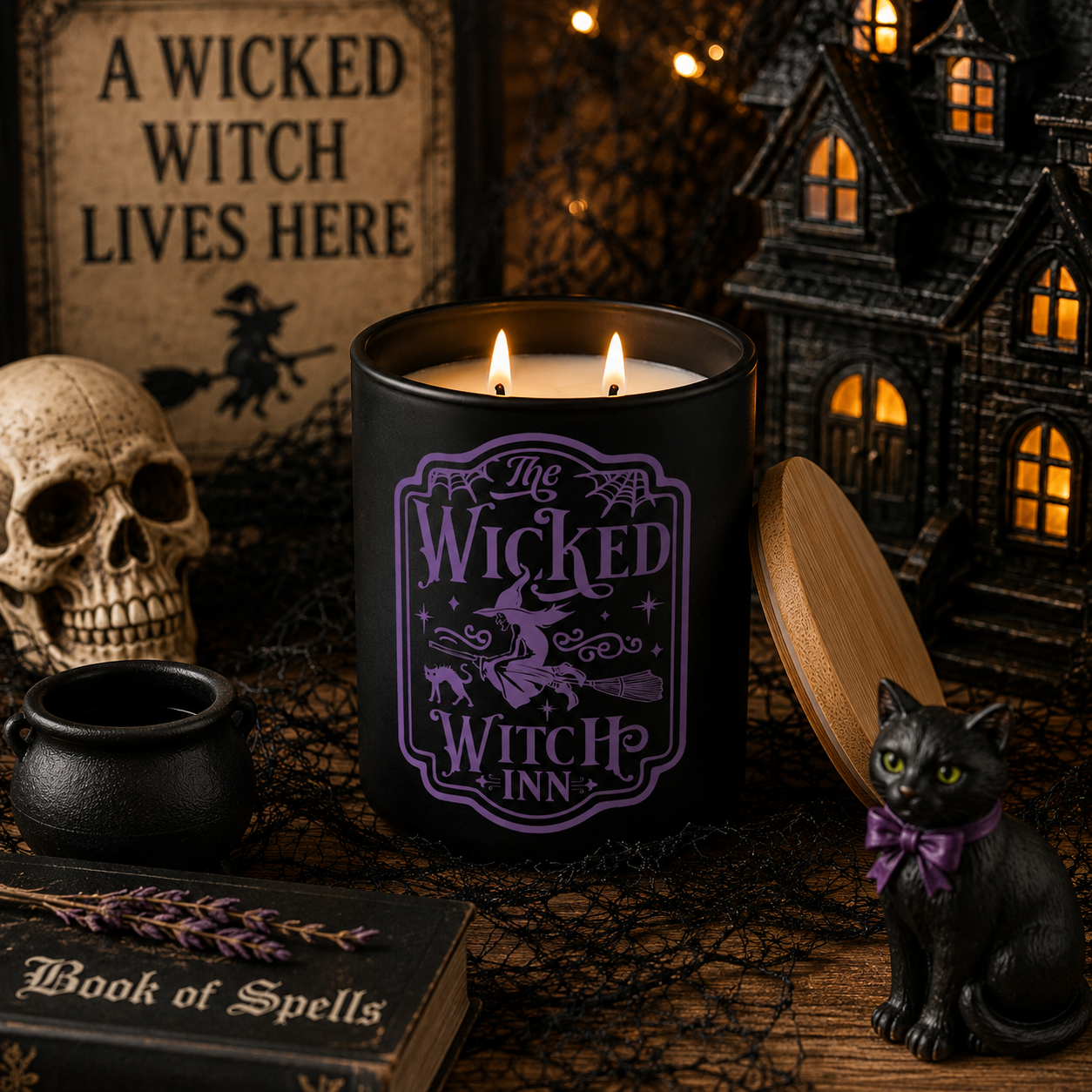 Wicked Witch Inn Halloween Candle | 12 oz Jar
