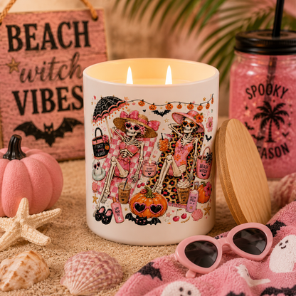 Beach Witch Skeleton Candle | 12 oz Jar