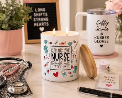 Nurse Life Candle Gift for Nurses | 12 oz Jar