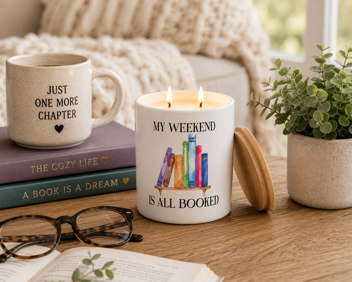 Book Lover Candle Weekend Is All Booked Gift | 12 oz Jar