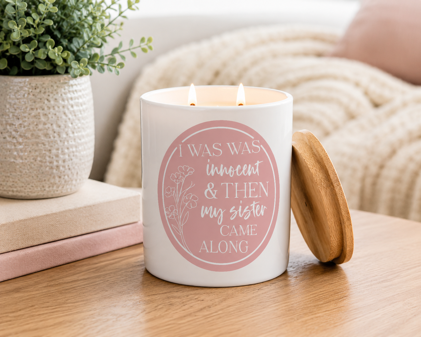 Funny Sister Candle Gift | 12 oz Jar