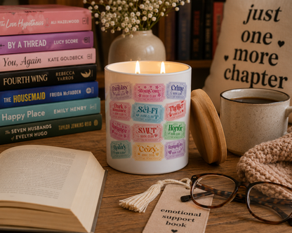 Book Club Candle Gift for Readers | 12 oz Jar