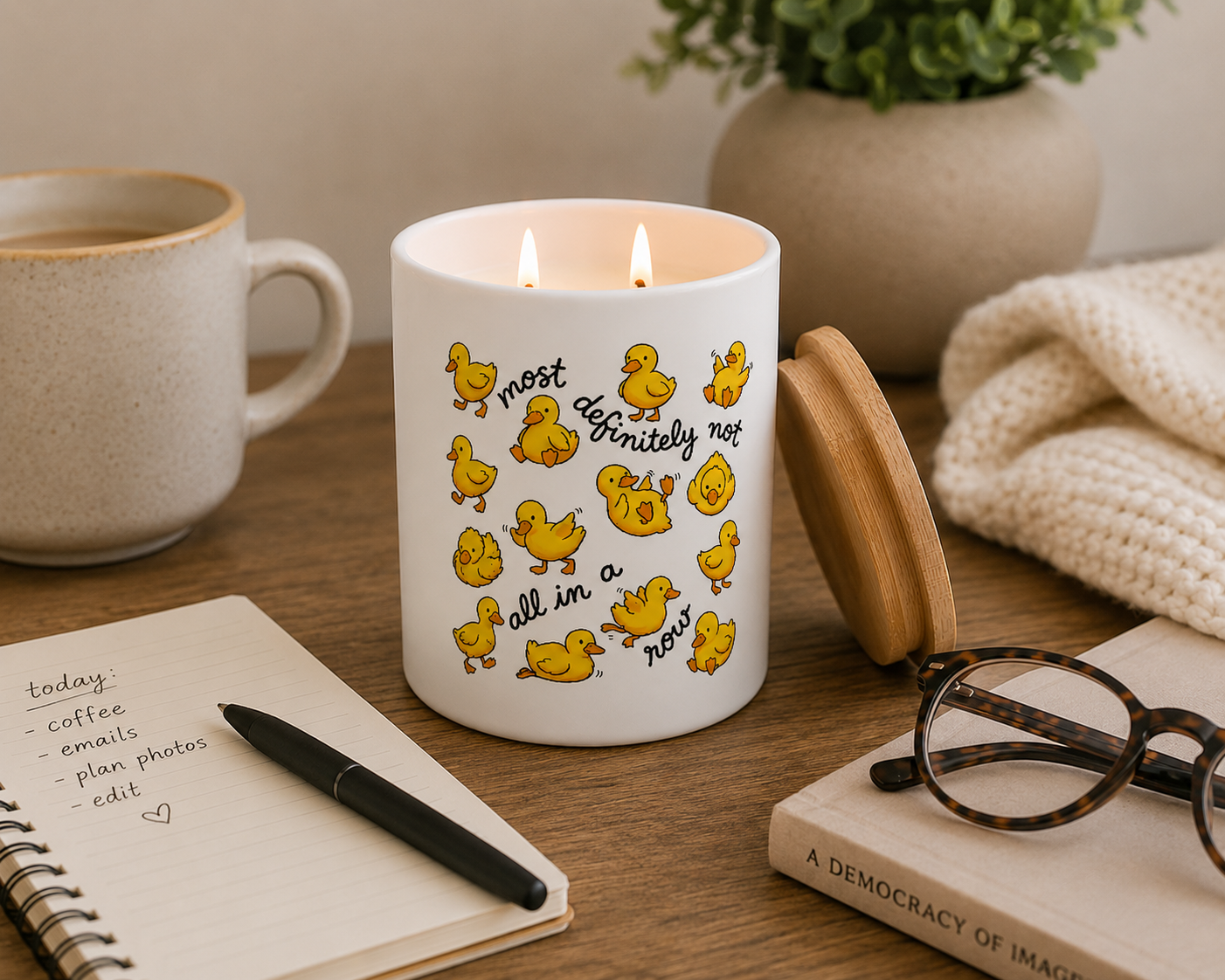 Funny Chaotic Duck Candle Gift for Friends | 12 oz Jar