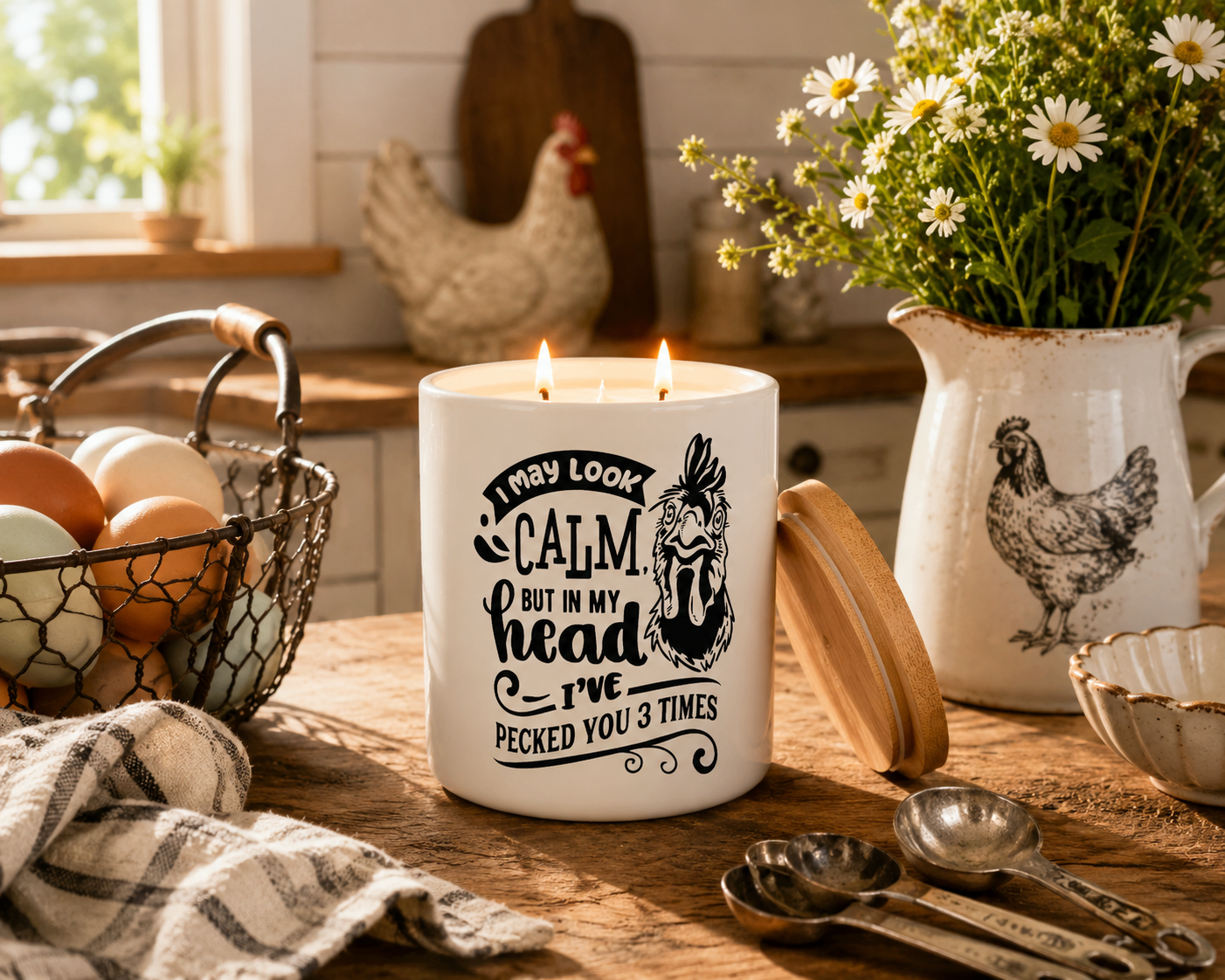 Pecked You 3 Times Candle | 12 oz Jar