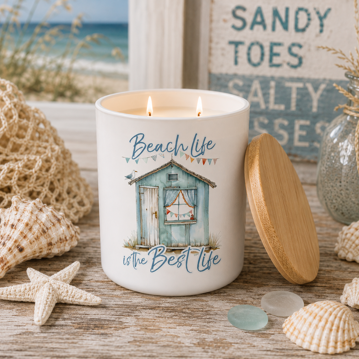 Coastal Beach Life Candle Gift | 12 oz Jar
