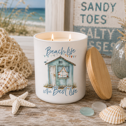 Coastal Beach Life Candle Gift | 12 oz Jar