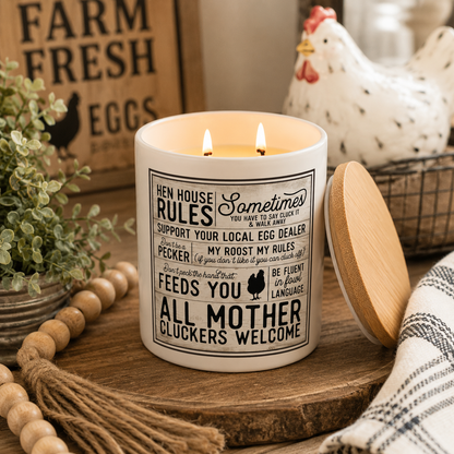 Hen House Rules Candle | 12 oz Jar