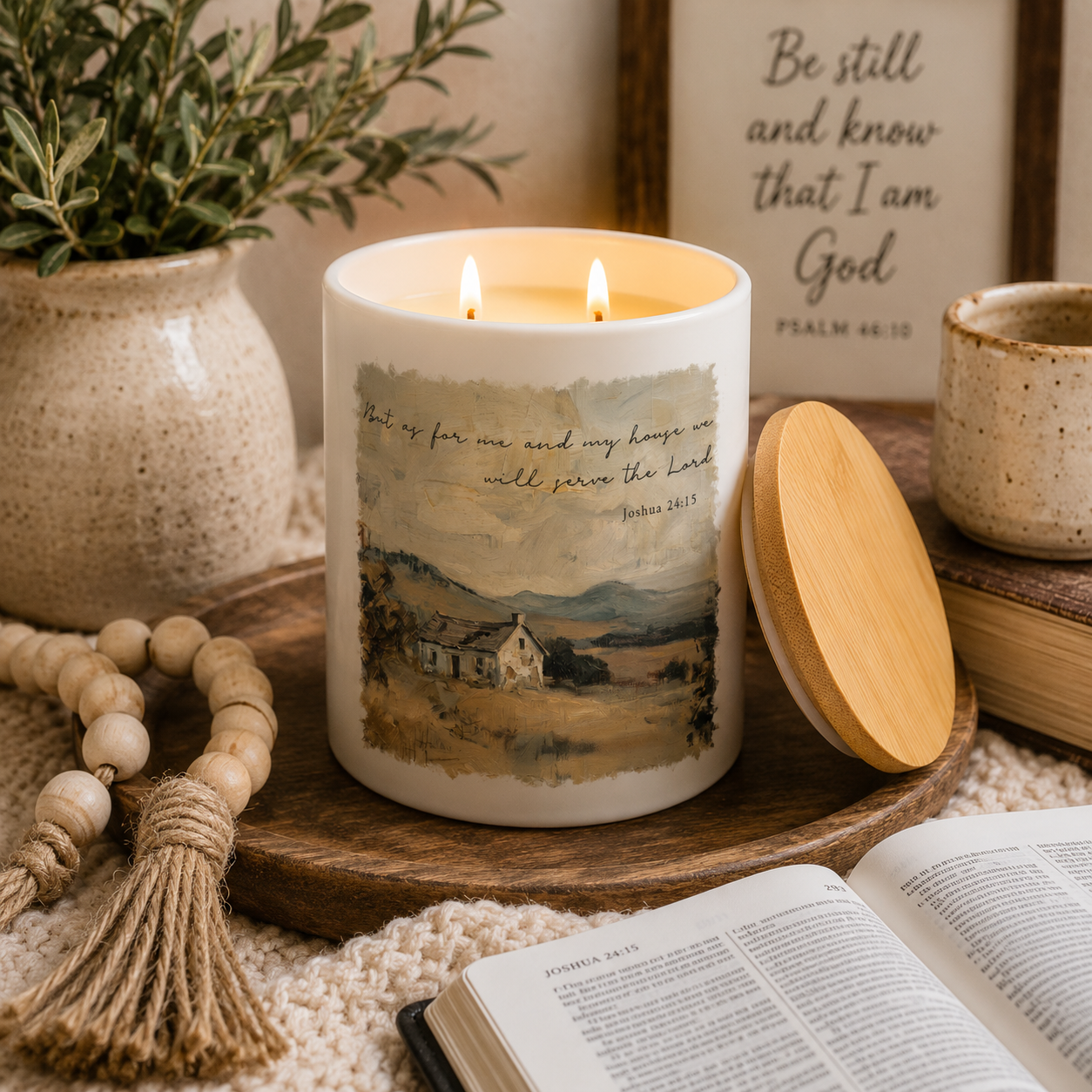 Serve the Lord Scripture Candle | 12 oz Jar