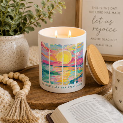 His Mercies Are New Candle | 12 oz Jar