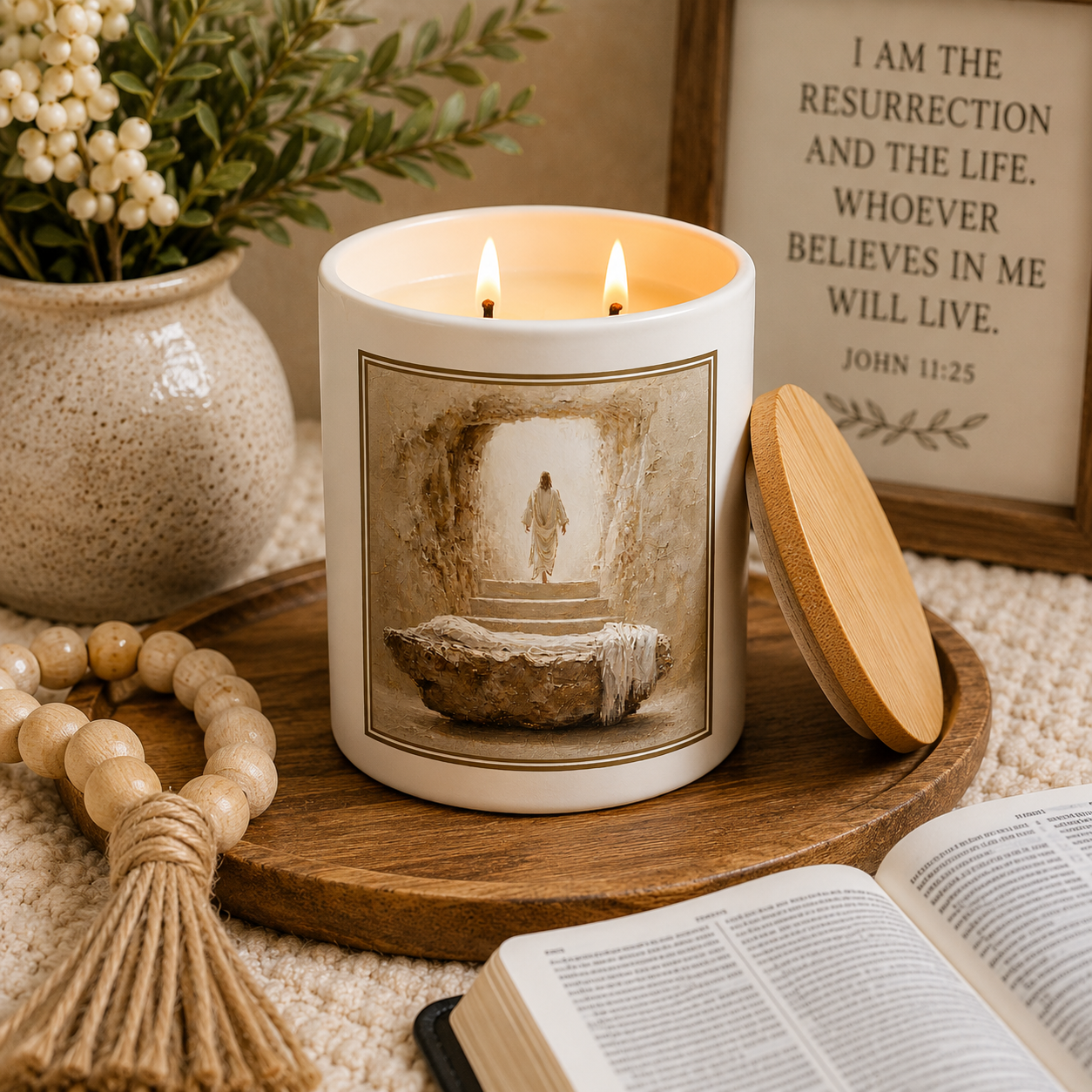 He Is Risen Faith Candle | 12 oz Jar