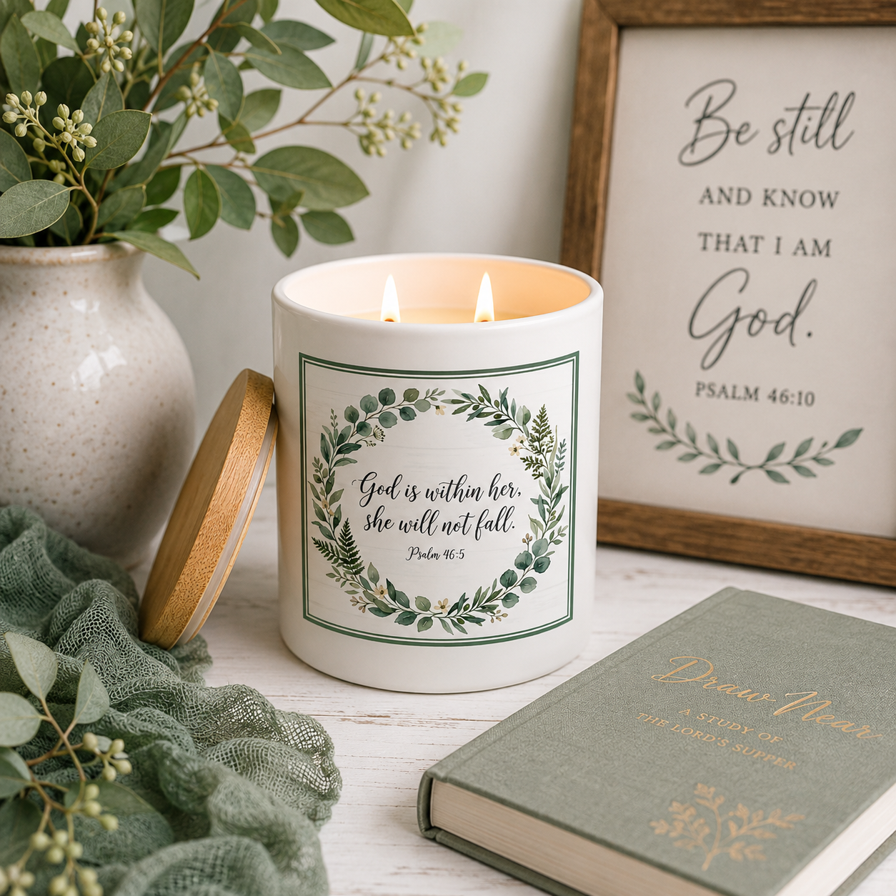 God Is Within Her Scripture Candle | 12 oz Jar