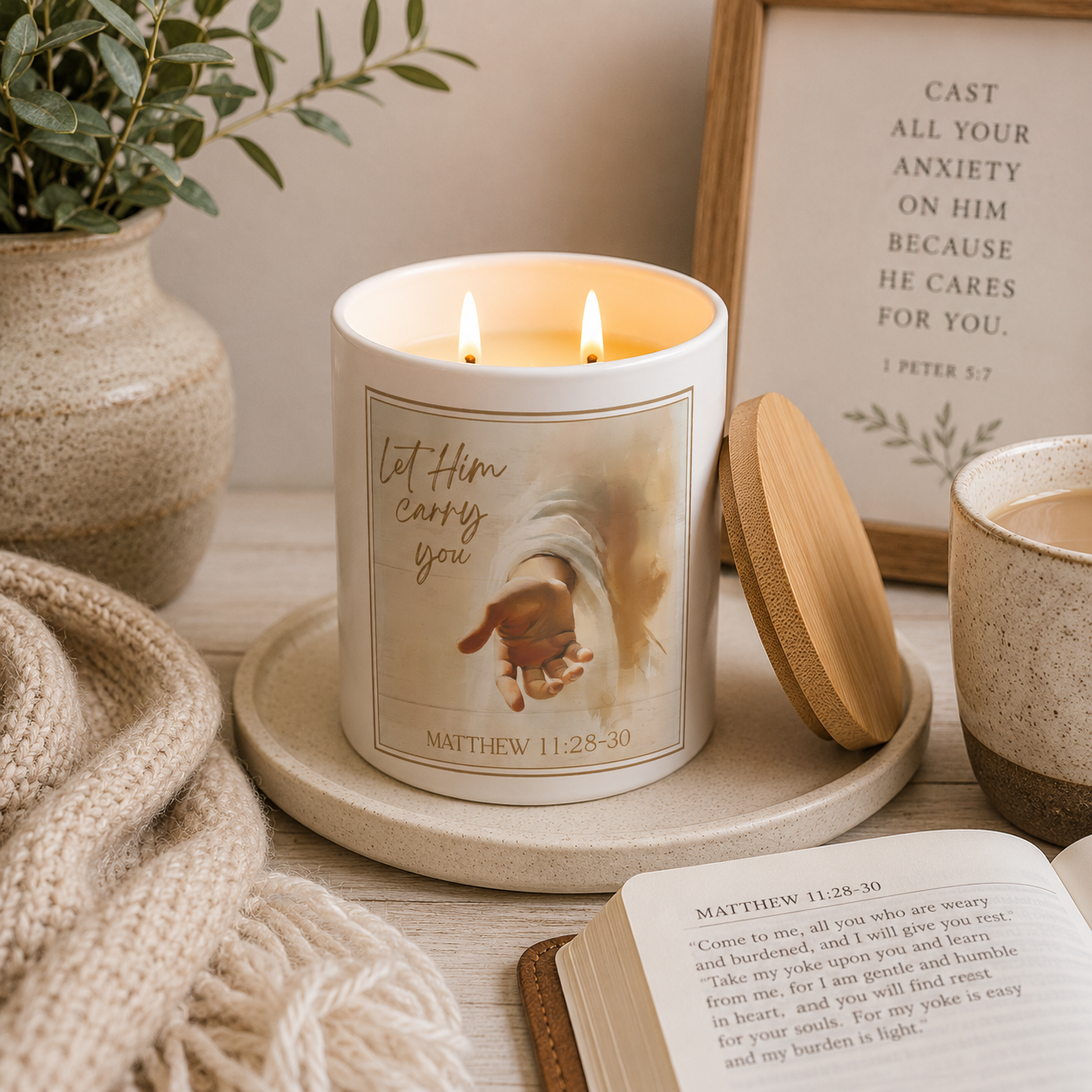 Let Him Carry You Scripture Candle | 12 oz Jar