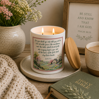Go Out With Joy Scripture Candle | 12 oz Jar