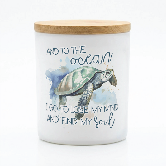 Sea Turtle Ocean Lover Candle Gift | 12 oz Jar