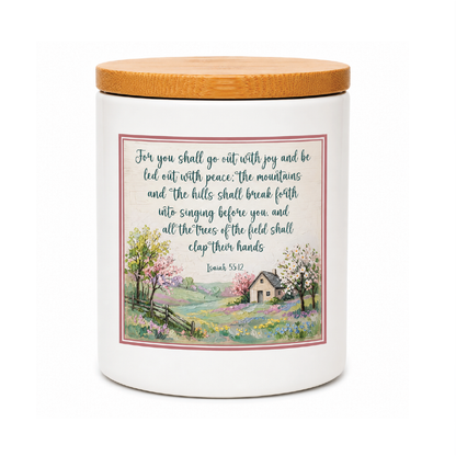 Go Out With Joy Scripture Candle | 12 oz Jar