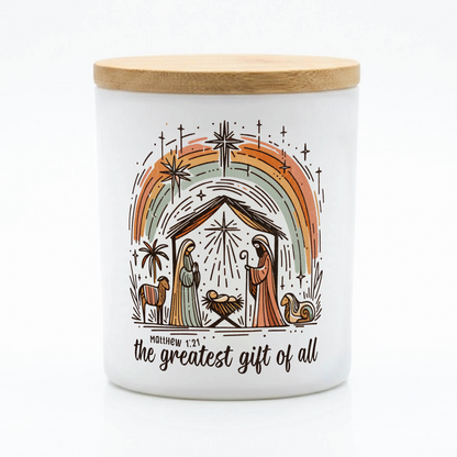 Nativity Faith Candle Gift | 12 oz Jar