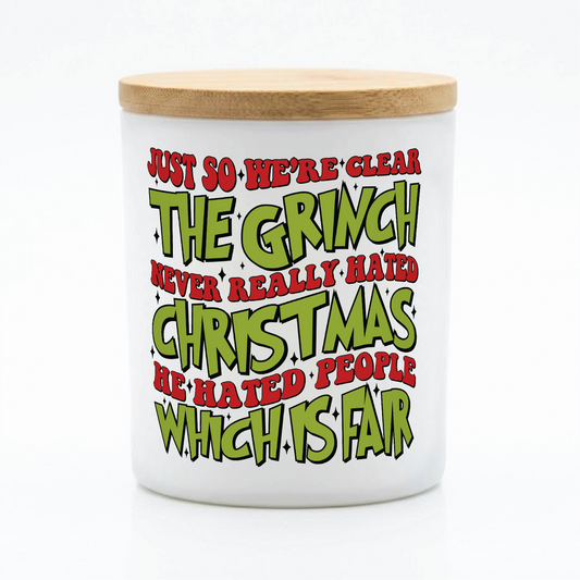 Grinch Hated People Funny Candle | 12 oz Jar