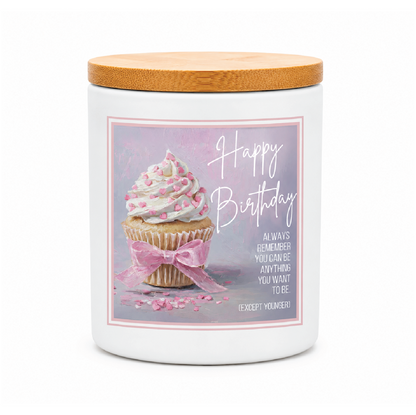 Funny Birthday Cupcake Candle | 12 oz Jar