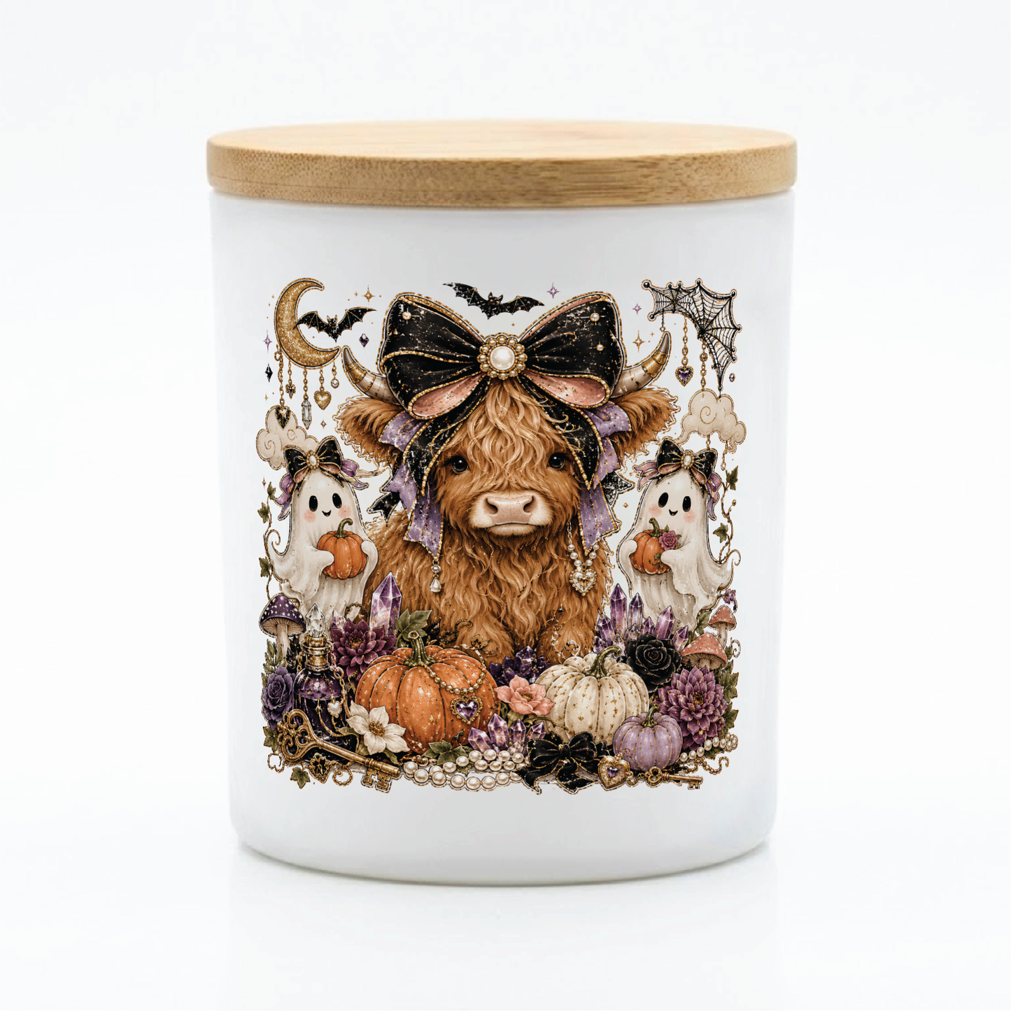 Highland Cow Halloween Candle | 12 oz Jar
