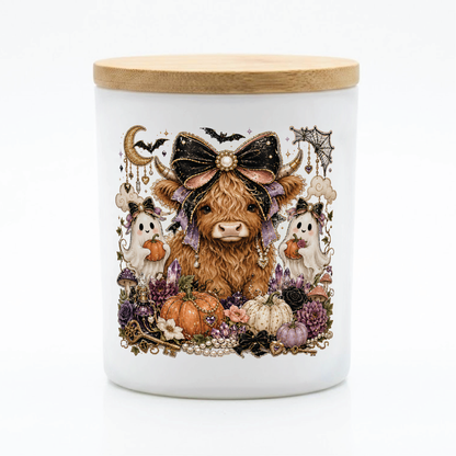 Highland Cow Halloween Candle | 12 oz Jar