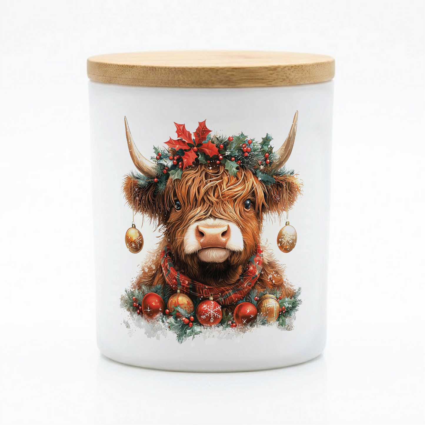 Highland Cow Christmas Candle | 12 oz Jar