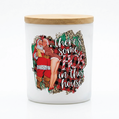Ho's In This House Funny Christmas Candle | 12 oz Jar