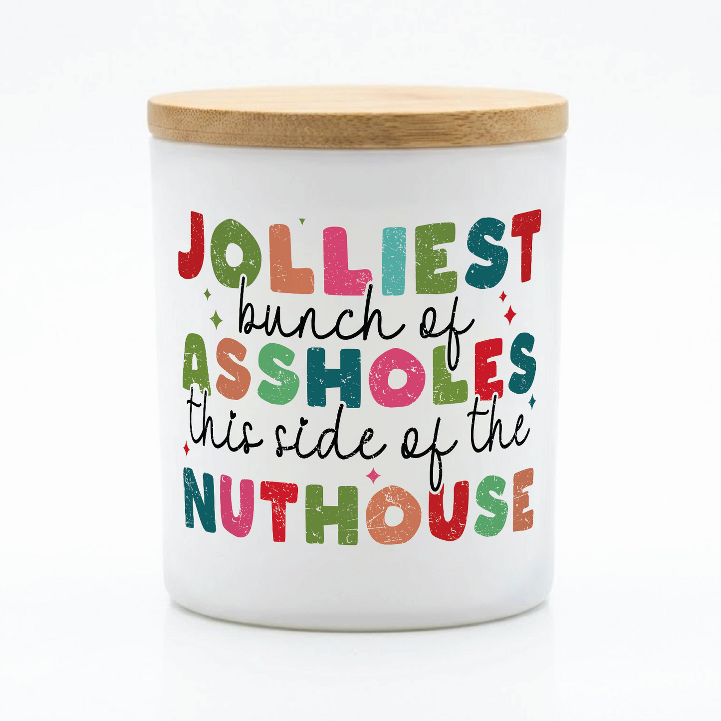 Jolliest Bunch Christmas Funny Candle | 12 oz Jar