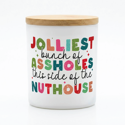 Jolliest Bunch Christmas Funny Candle | 12 oz Jar
