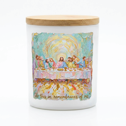Colorful Last Supper Scripture Candle | 12 oz Jar