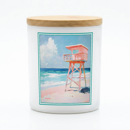 Coastal Lifeguard Tower Beach Candle | 12 oz Jar