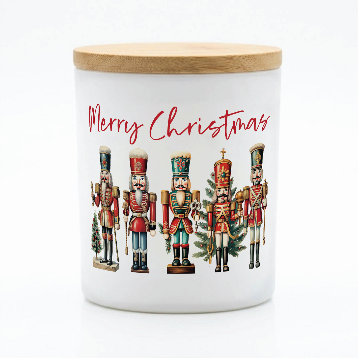 Merry Christmas Nutcrackers Candle | 12 oz Jar