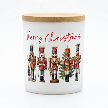 Merry Christmas Nutcrackers Candle | 12 oz Jar