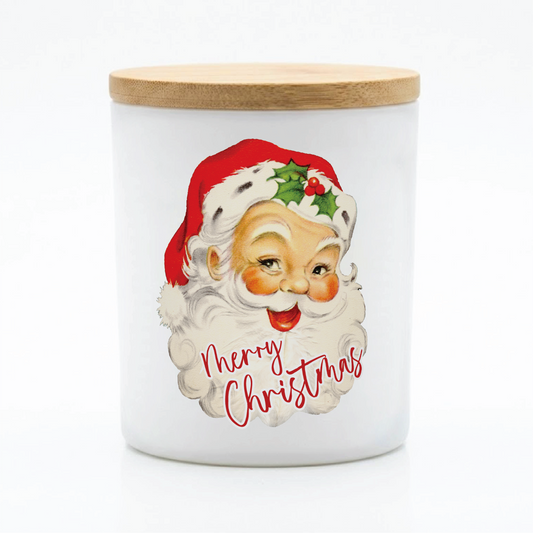 Vintage Santa Christmas Candle | 12 oz Jar