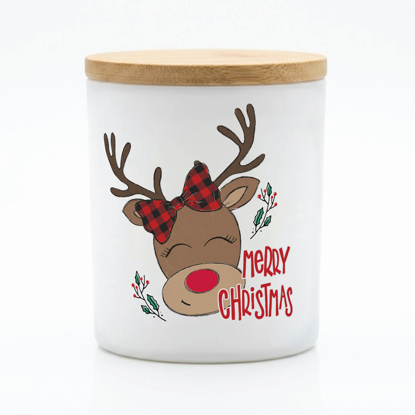 Merry Christmas Reindeer Christmas Candle | 12 oz Jar